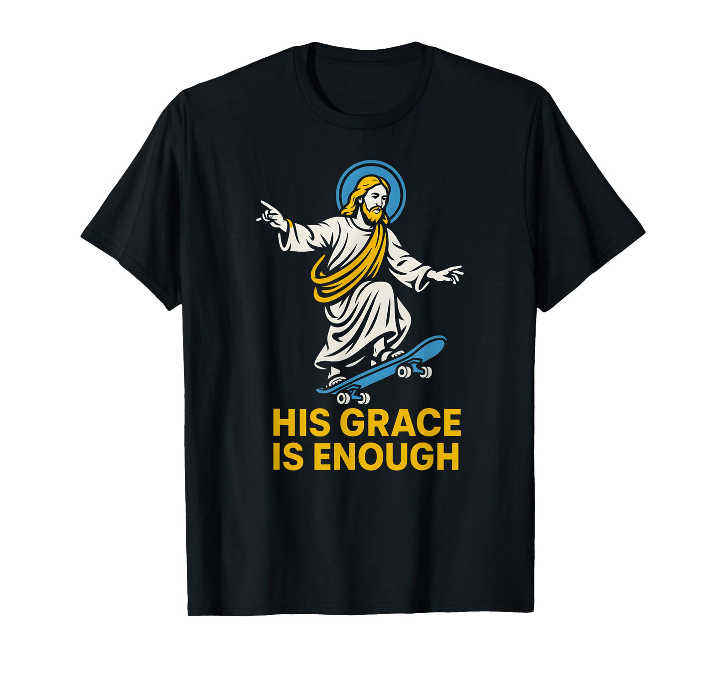 Christian Parody His Grace is Enough Retro Womens Faith T-Shirt