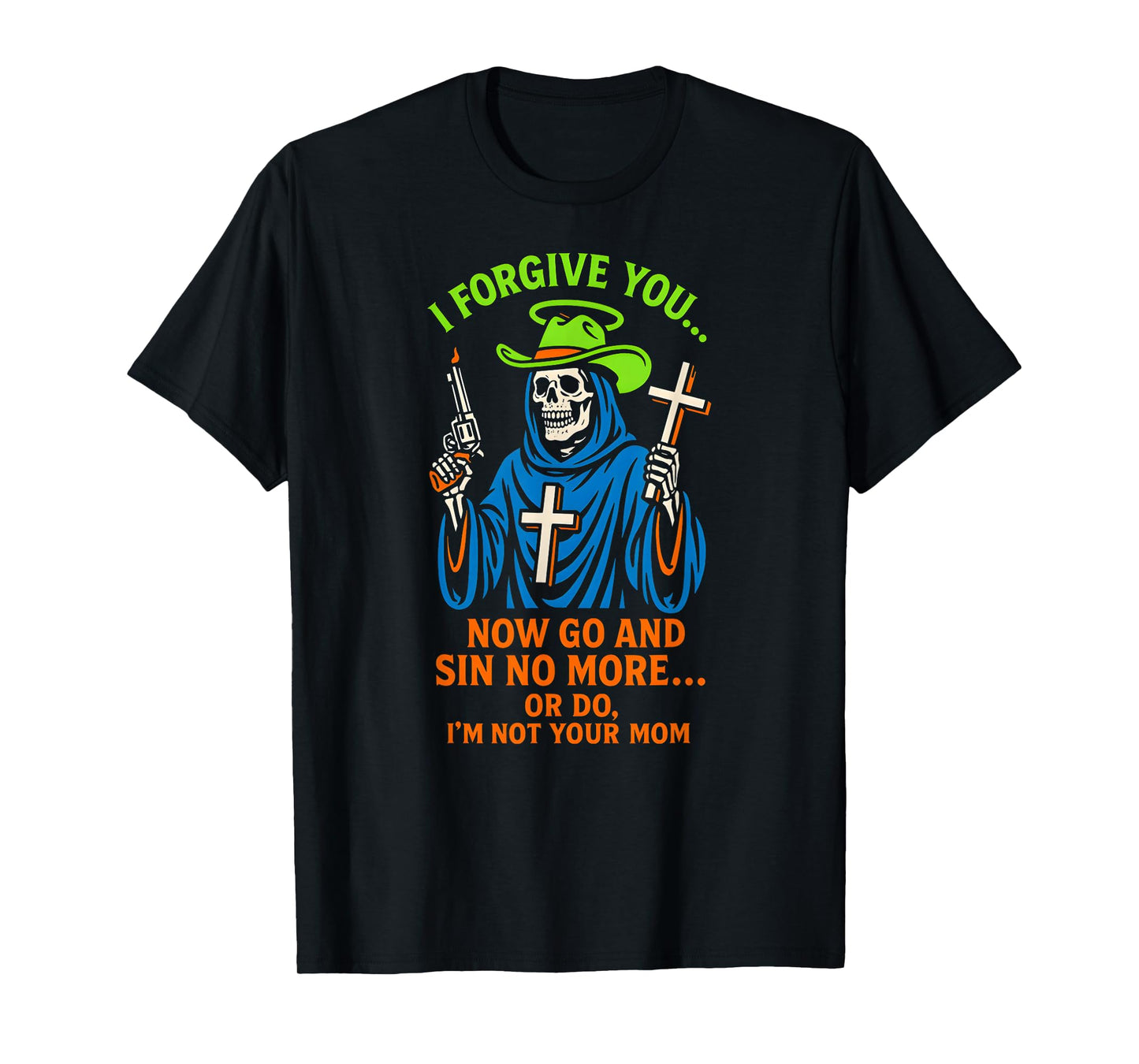 Christian Humor Sin No More Or Do Fun Womens Religious T-Shirt