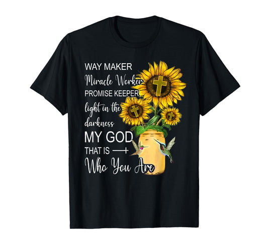 Way Maker Waymaker Promise Keeper Miracle Worker Christian T-Shirt