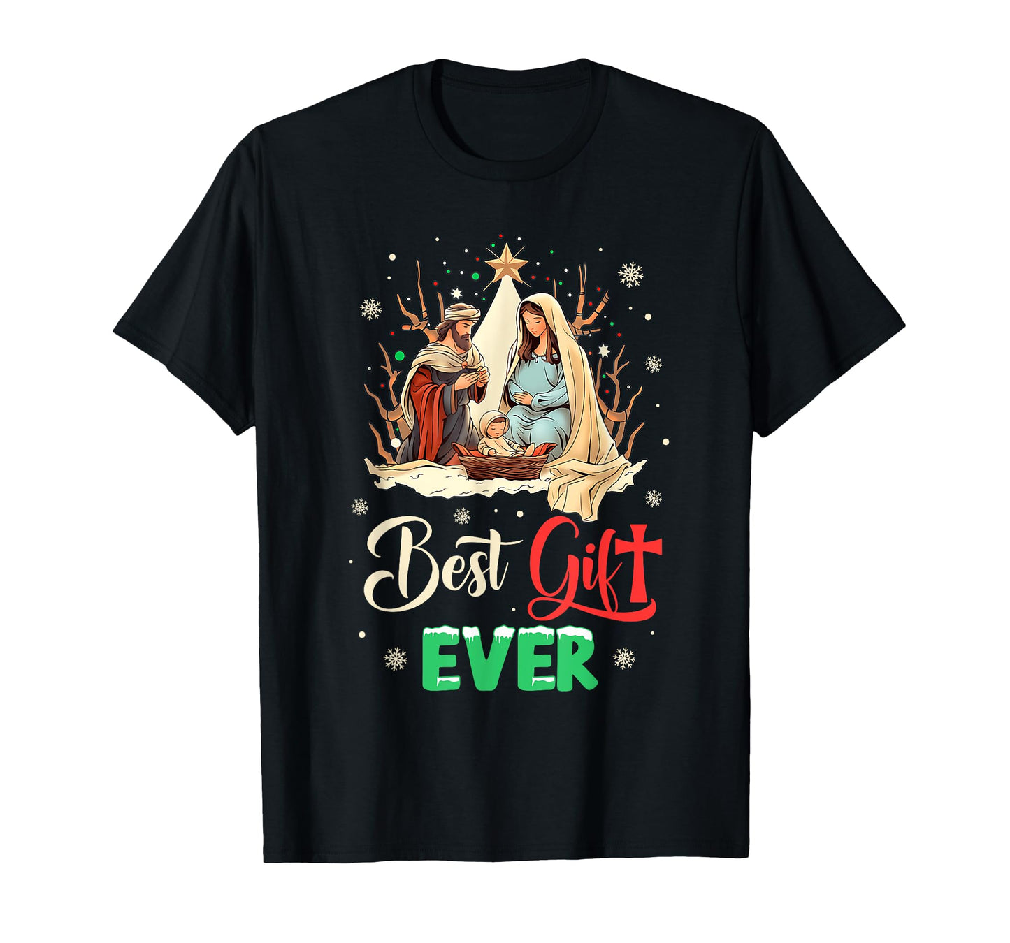 Best Ever Christmas Cool Jesus Nativity Scene Christian T-Shirt
