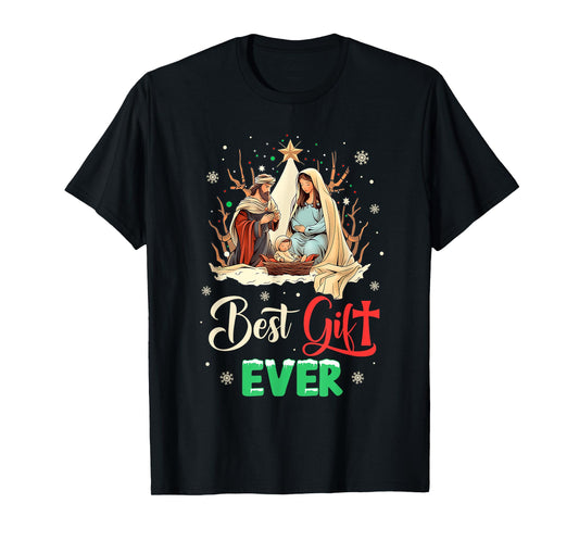 Best Ever Christmas Cool Jesus Nativity Scene Christian T-Shirt