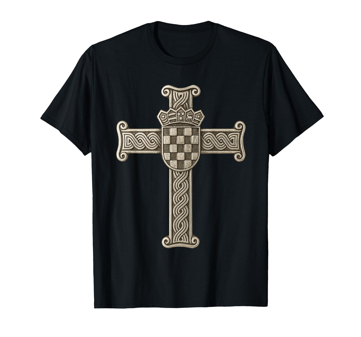 God and Croatia - Croatian cross T-Shirt