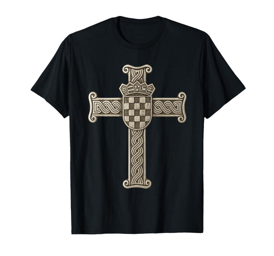 God and Croatia - Croatian cross T-Shirt