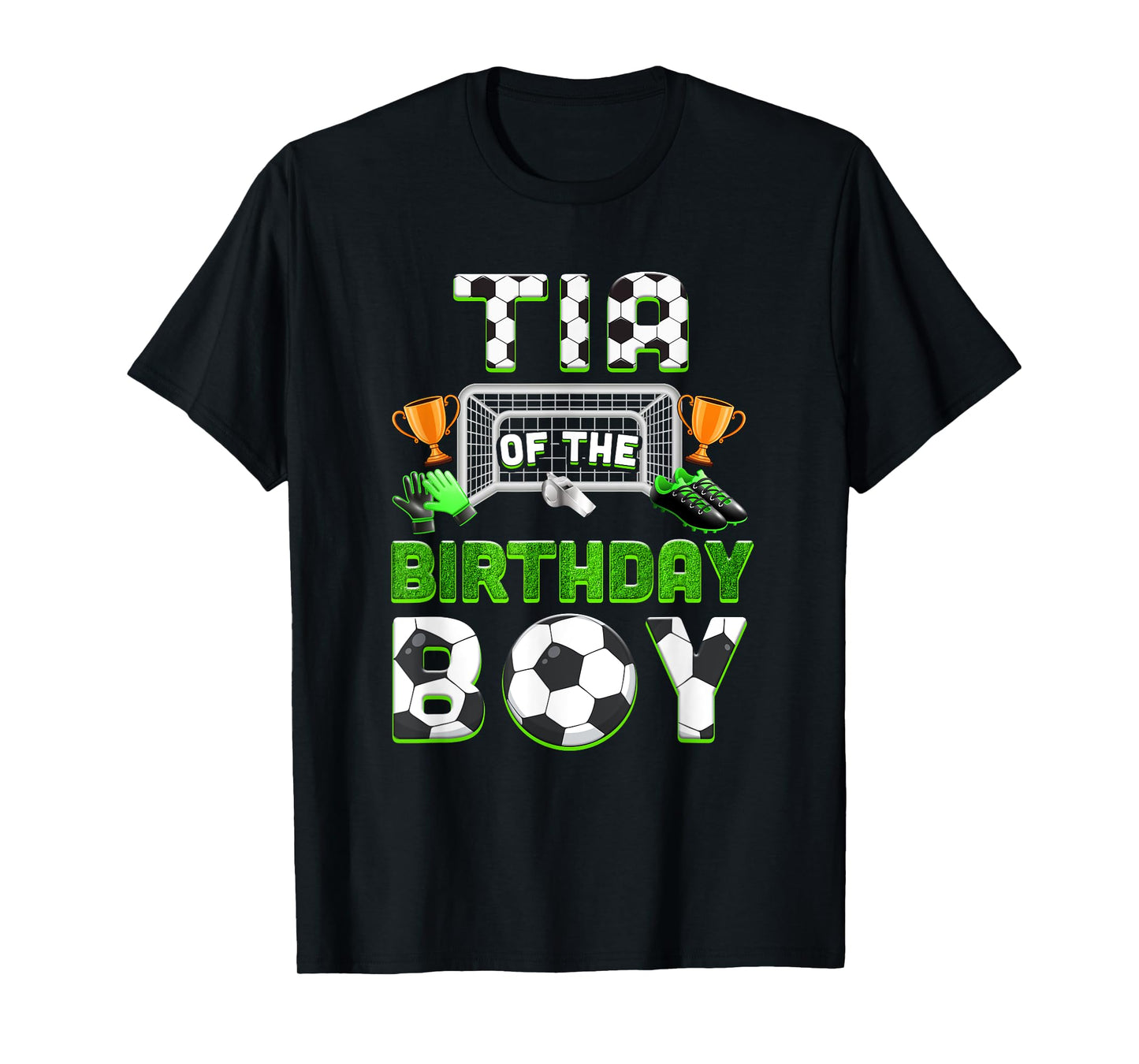Tia Of The Birthday Boy Soccer Family Matching Party T-Shirt
