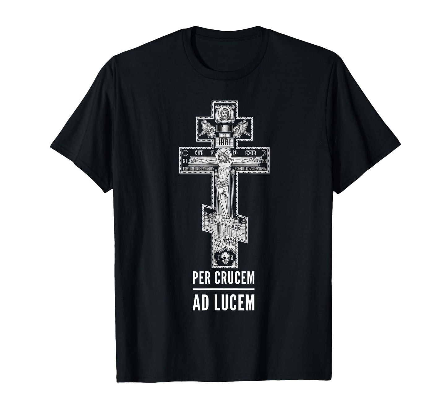 Eastern Orthodox Christian Christ Crucifix Icon T-Shirt