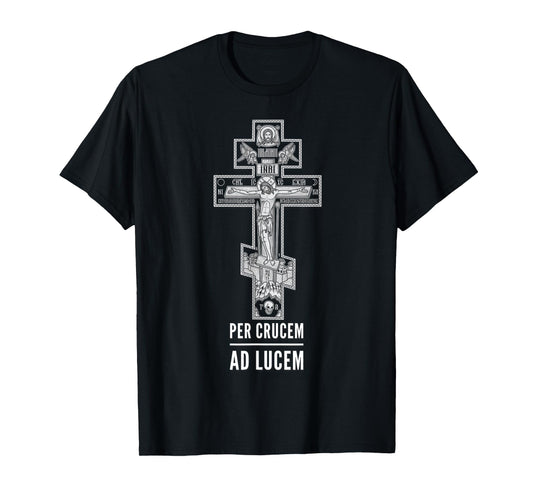 Eastern Orthodox Christian Christ Crucifix Icon T-Shirt