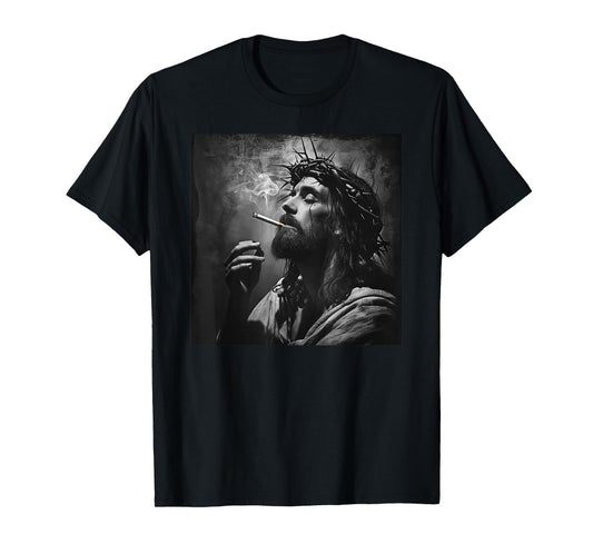 Cooler Jesus Christ Smokes, Resistance, Rebellious Jesus T-Shirt