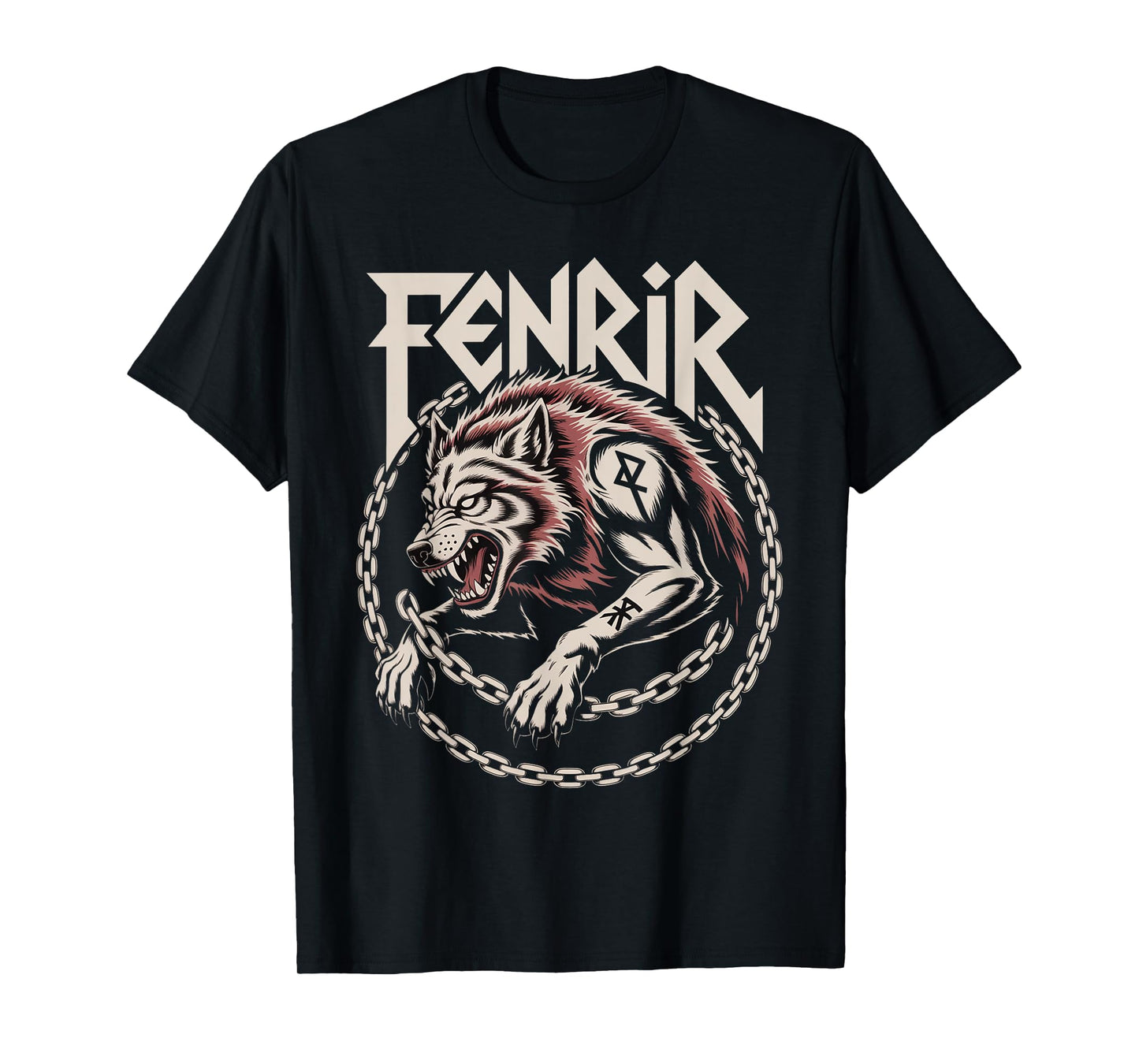Fenrir Wolf Norse Mythology Pagan Nordic Wolf Viking Celtic T-Shirt