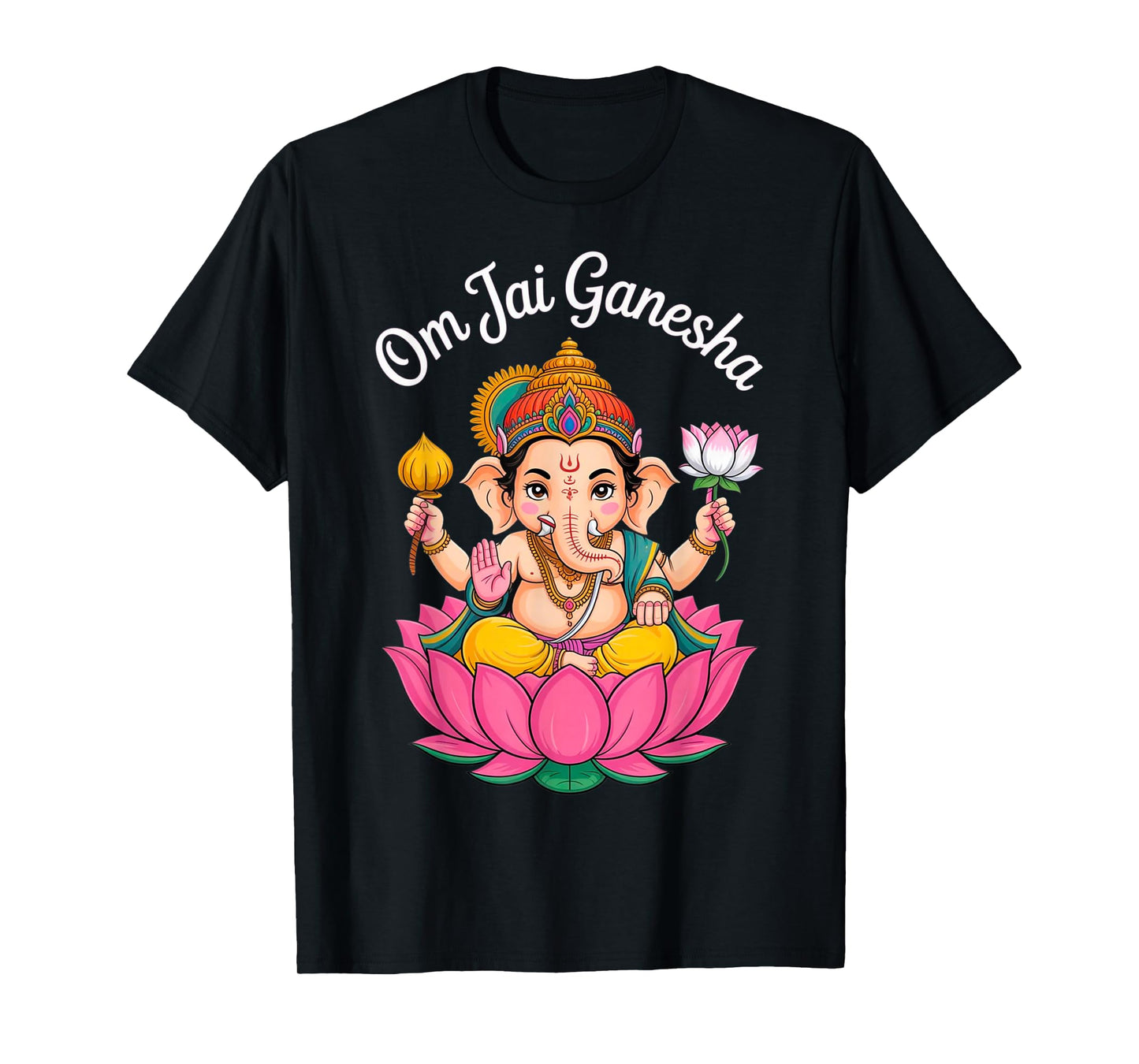 Hindu Ganesha Puja Elephant God India Meditation Yoga Murti T-Shirt