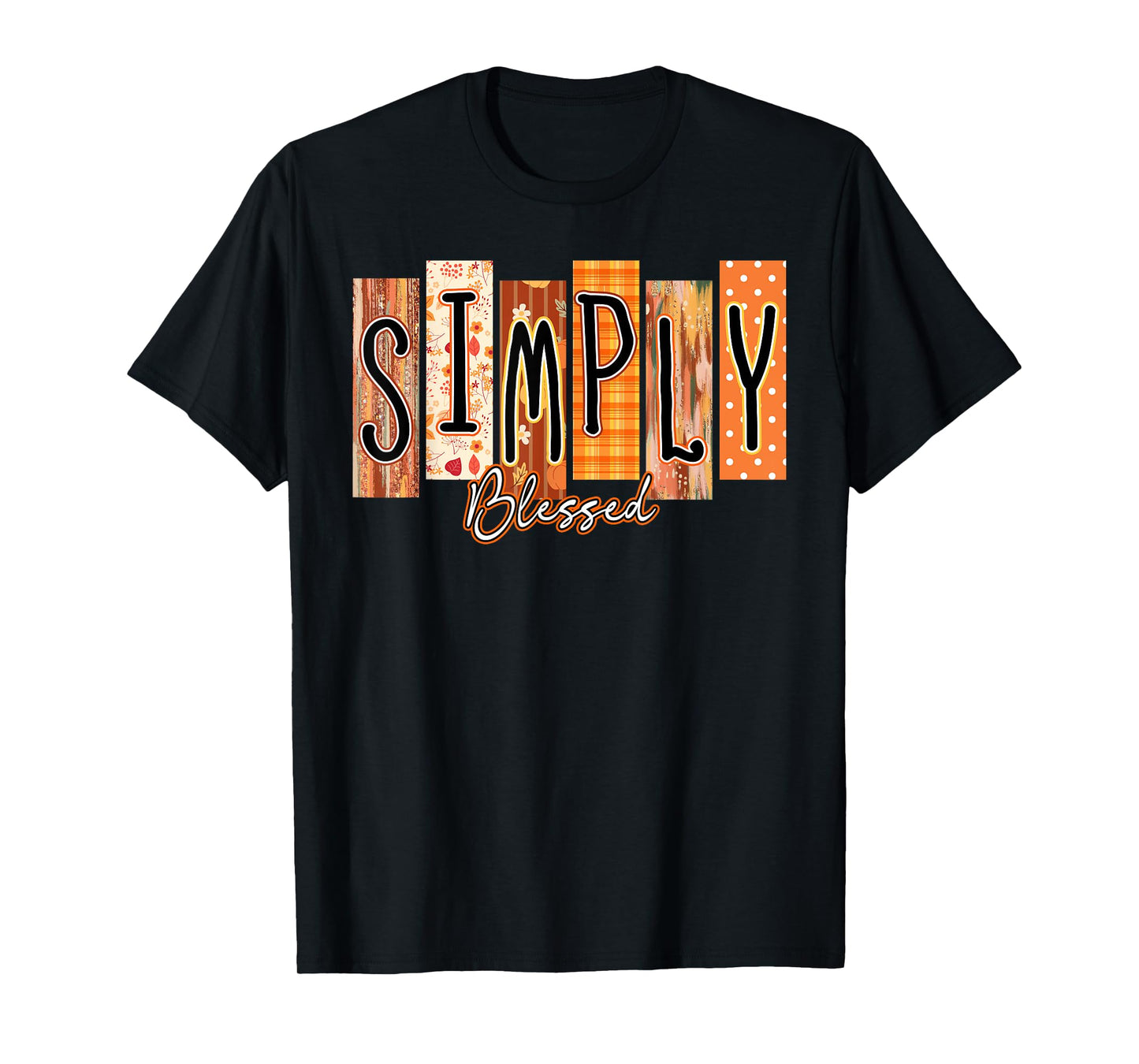 Simply Blessed Bible Verse Fall Christian Pumpkin T-Shirt