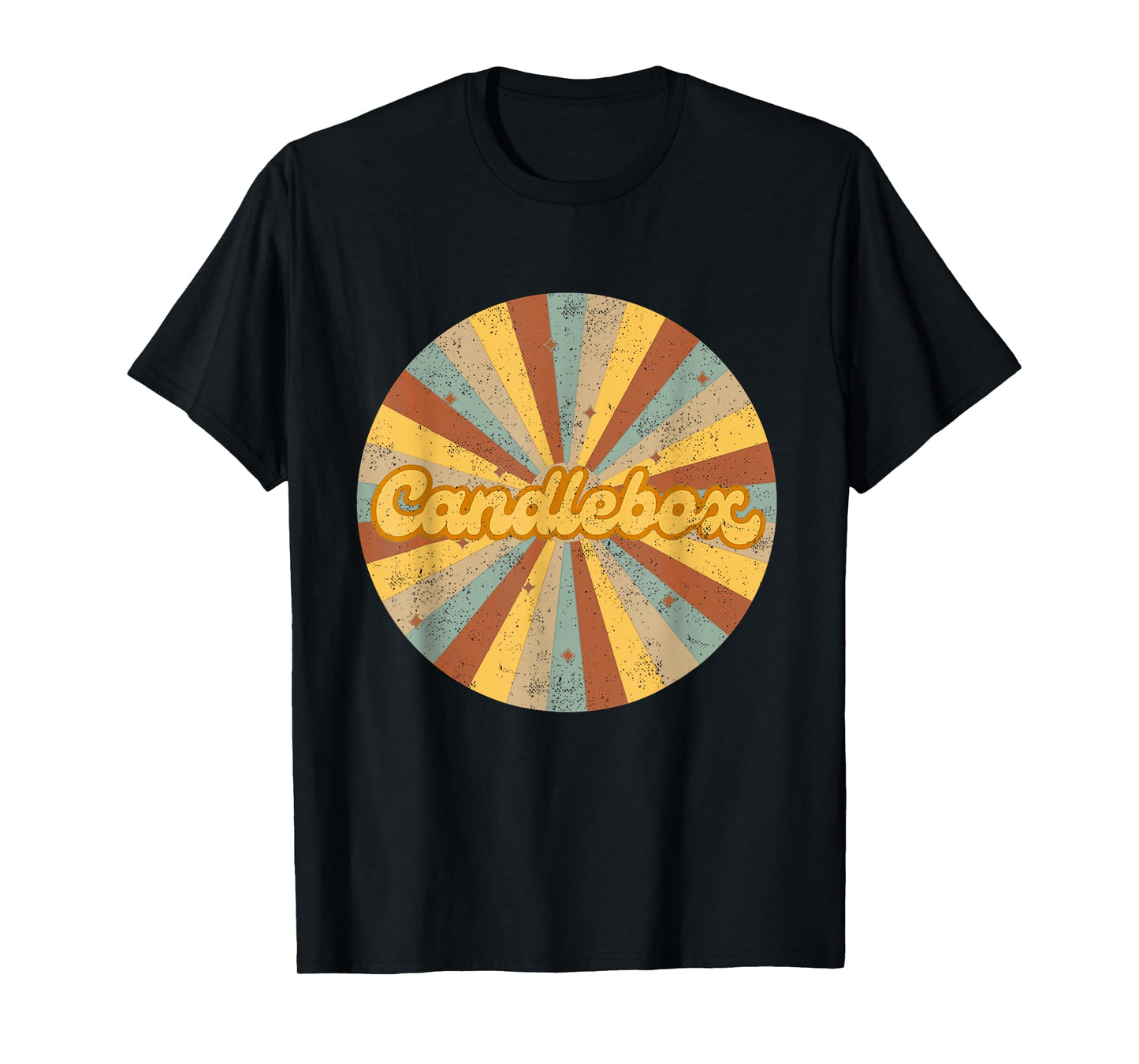 Retro 90s Rock Musician Candle Box Vintage Circle Art T-Shirt