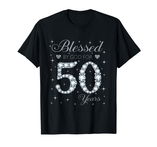 Blessed by God For 50 Years Old 50th Birthday Gift For Women T-Shirt