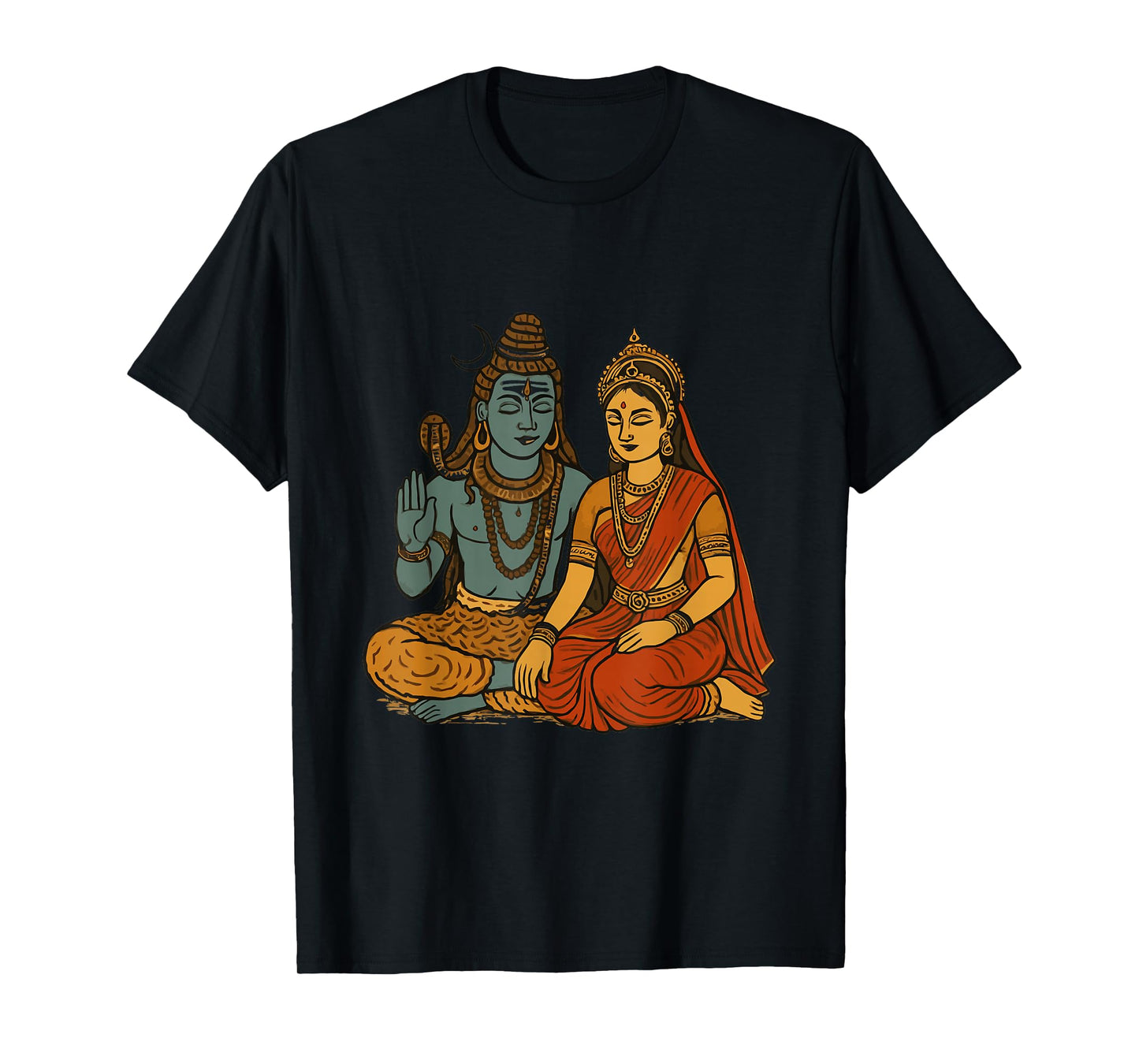 Lord Shiva Durga Hindu God Mahadeva Goddess Parvati T-Shirt