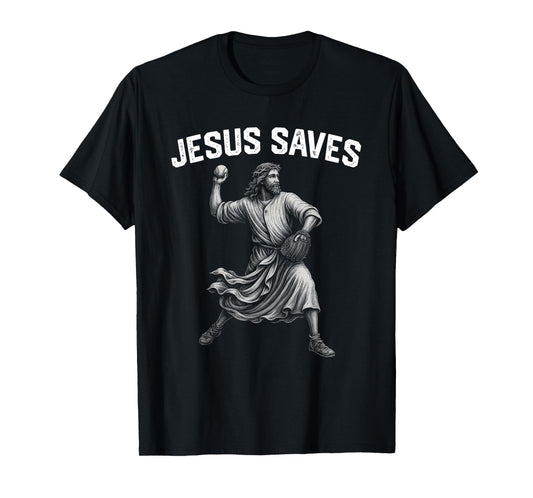 Jesus Saves Shirt Religious Christian Faith Baseball T-Shirt