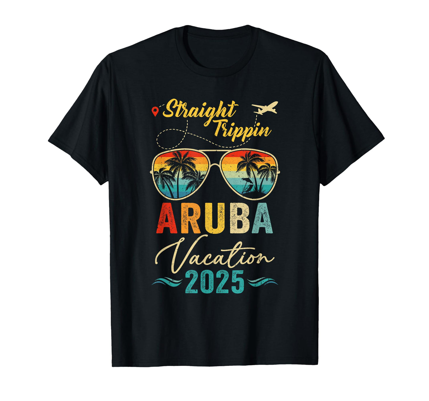 Straight Trippin Aruba 2025 Family Summer Vacation T-Shirt