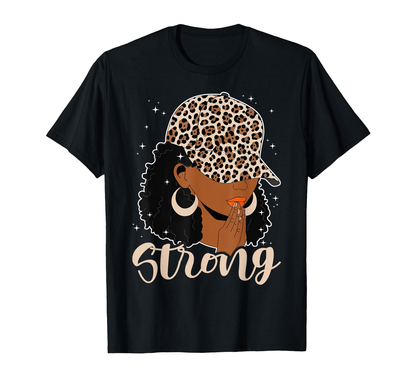 Strong Black Woman Praying Afro African American Christian T-Shirt