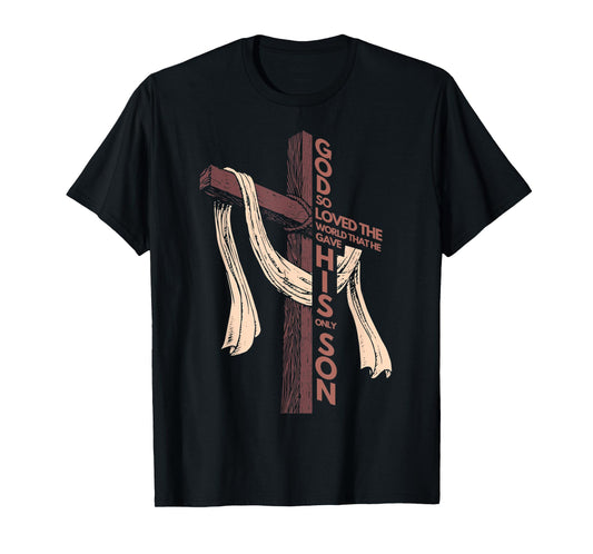 John 3:16 Christian Cross Bible T-Shirt