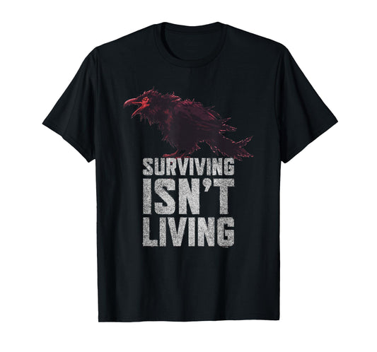 Days Gone Surviving Isn't Living Crow Quote Big Chest Logo T-Shirt