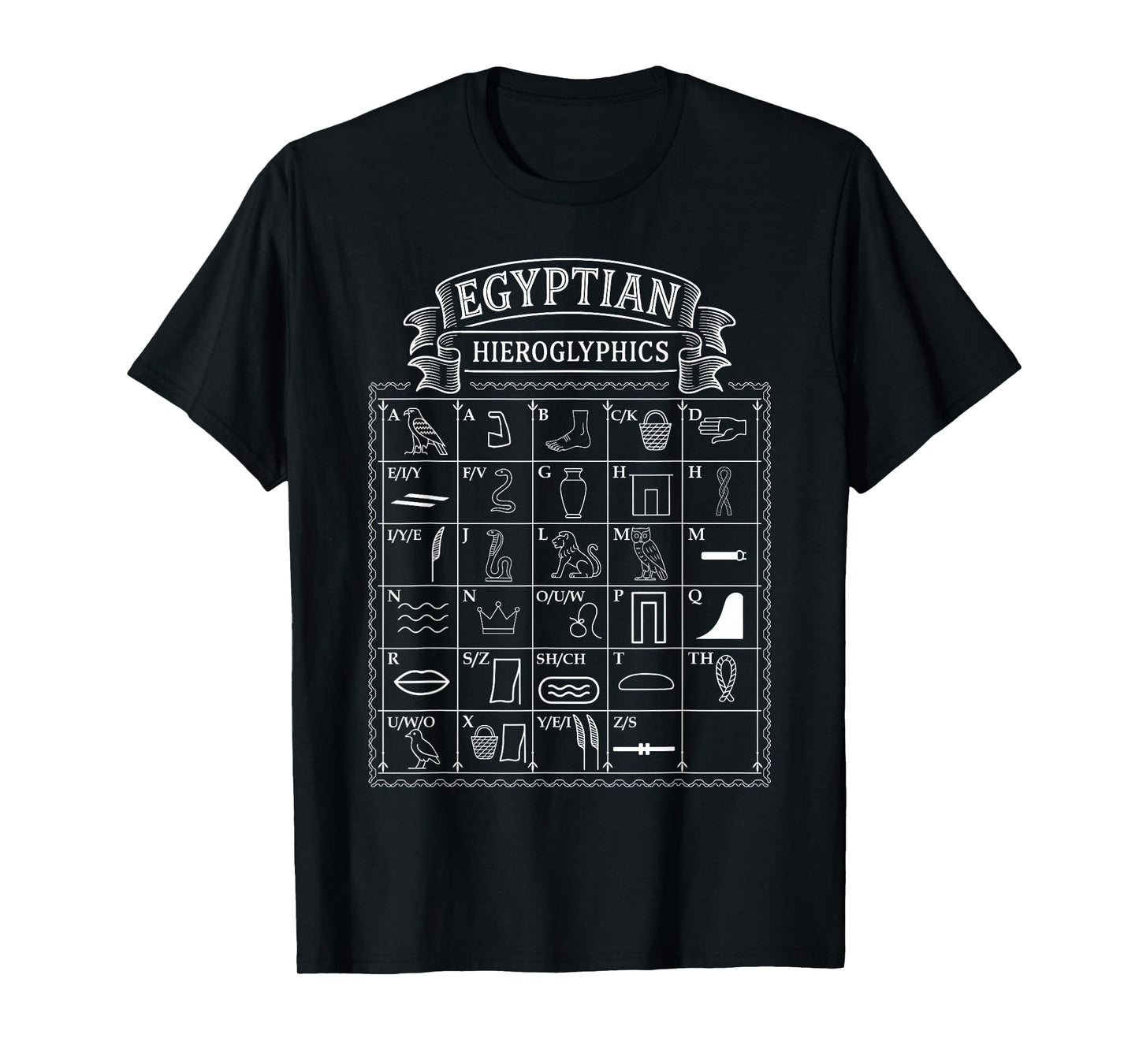 Egyptian Hieroglyphics Ancient Egypt Alphabets T-Shirt