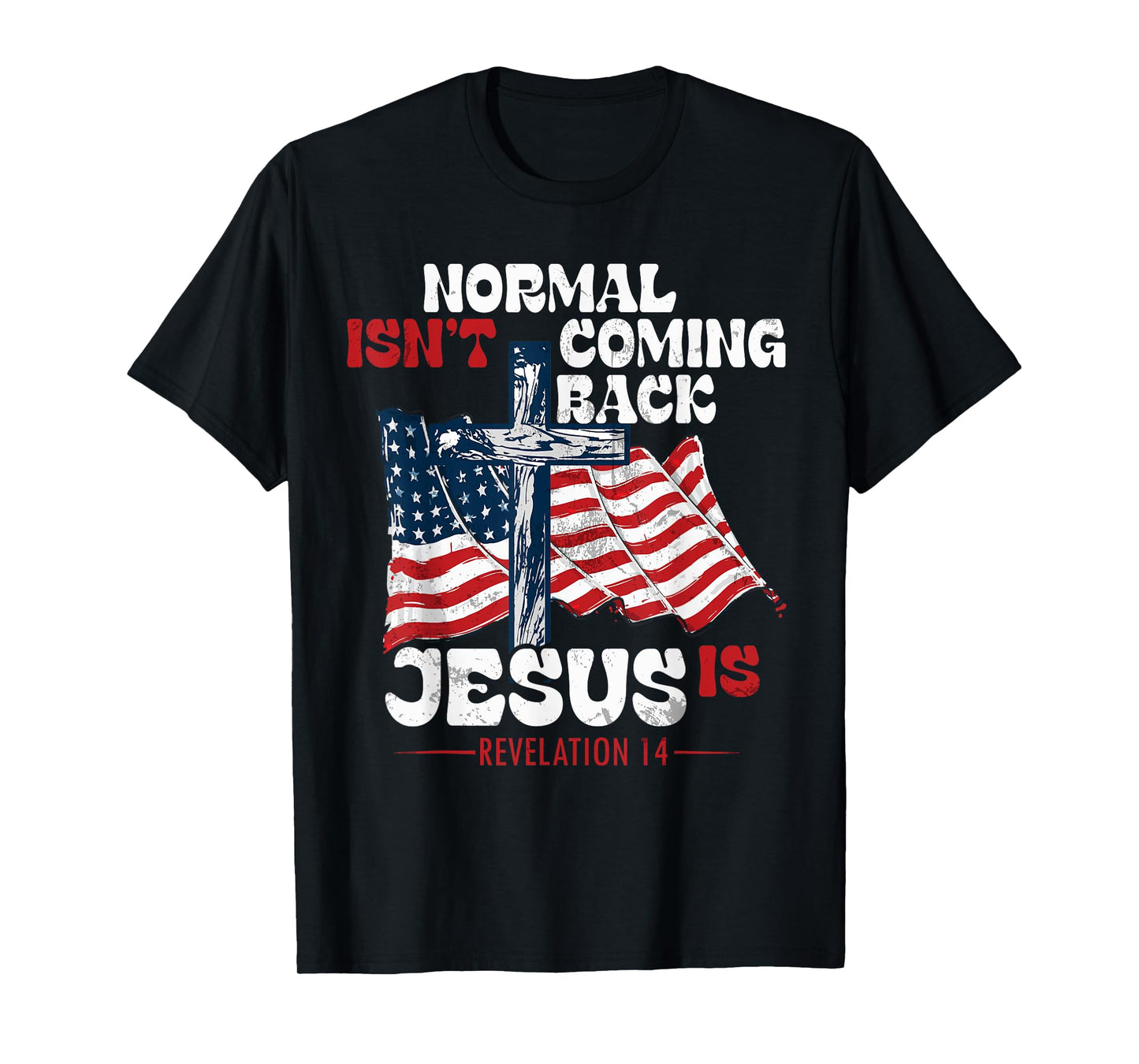 Modern Tees Plus Normal Is not Coming Back Jesus Is Jesus Is Coming Back T-Shirt, Small