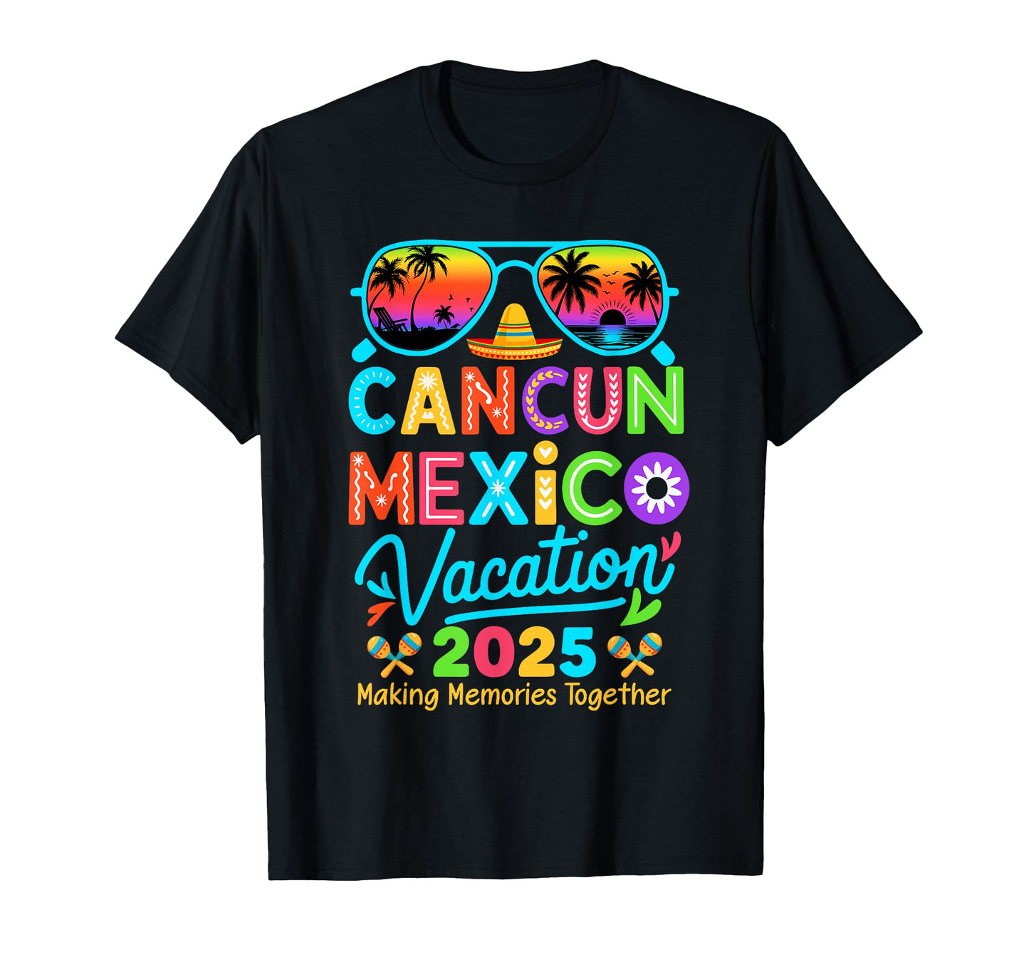 Cancun Mexico Vacation Beach 2025 Trip Matching Group Squad T-Shirt