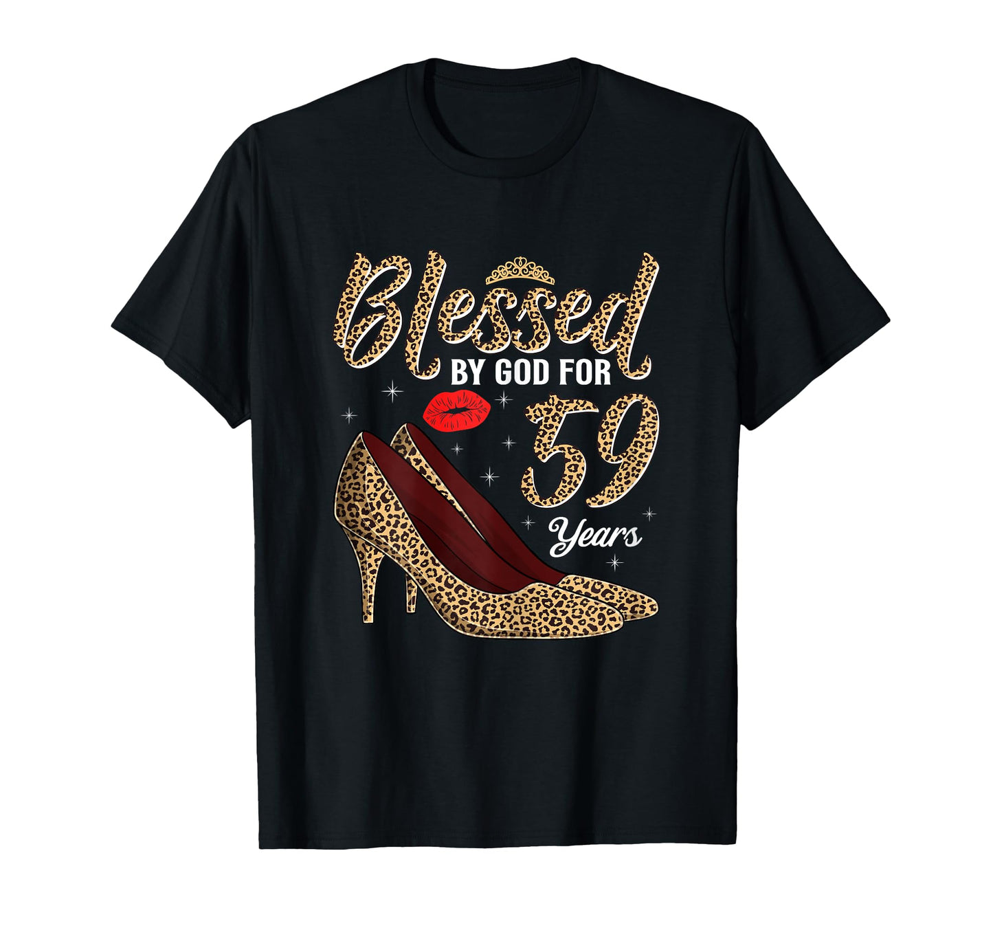 Blessed by God for 59 Years Old Ladies 59th Birthday T-Shirt