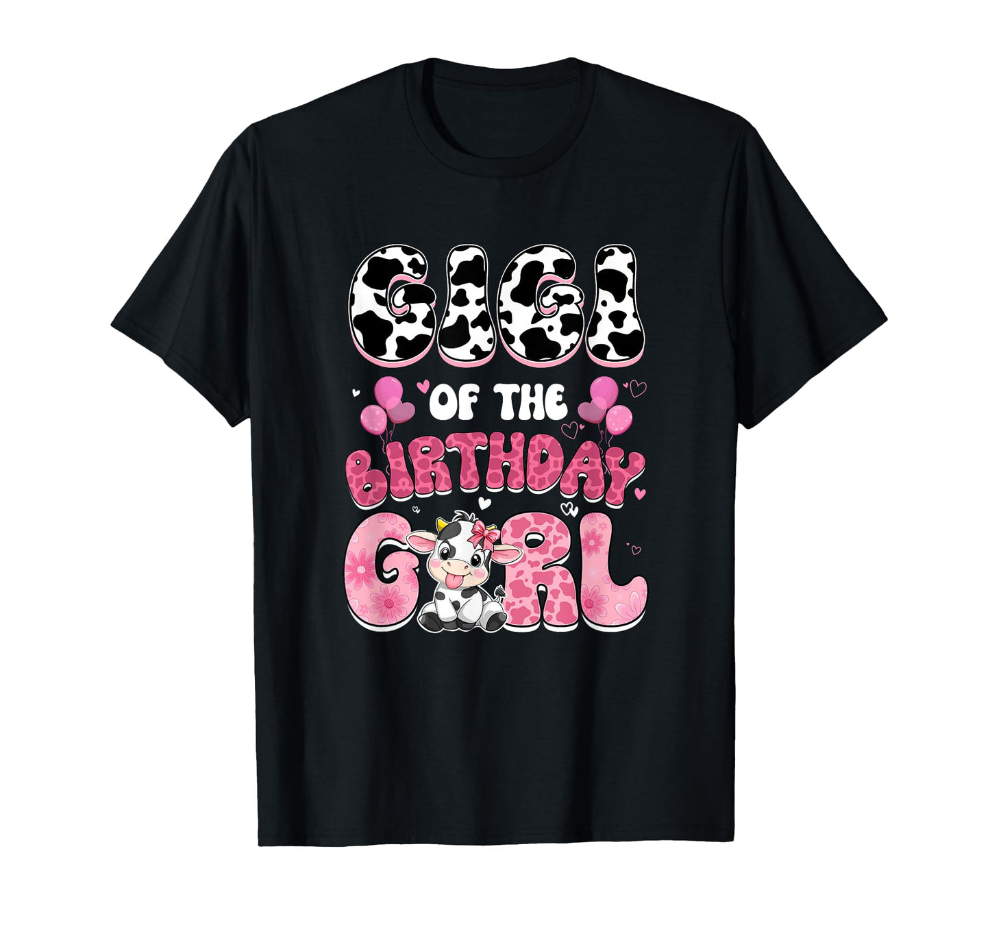 Gigi of The Birthday Girl Cow Farm Family 1St Birthday T-Shirt