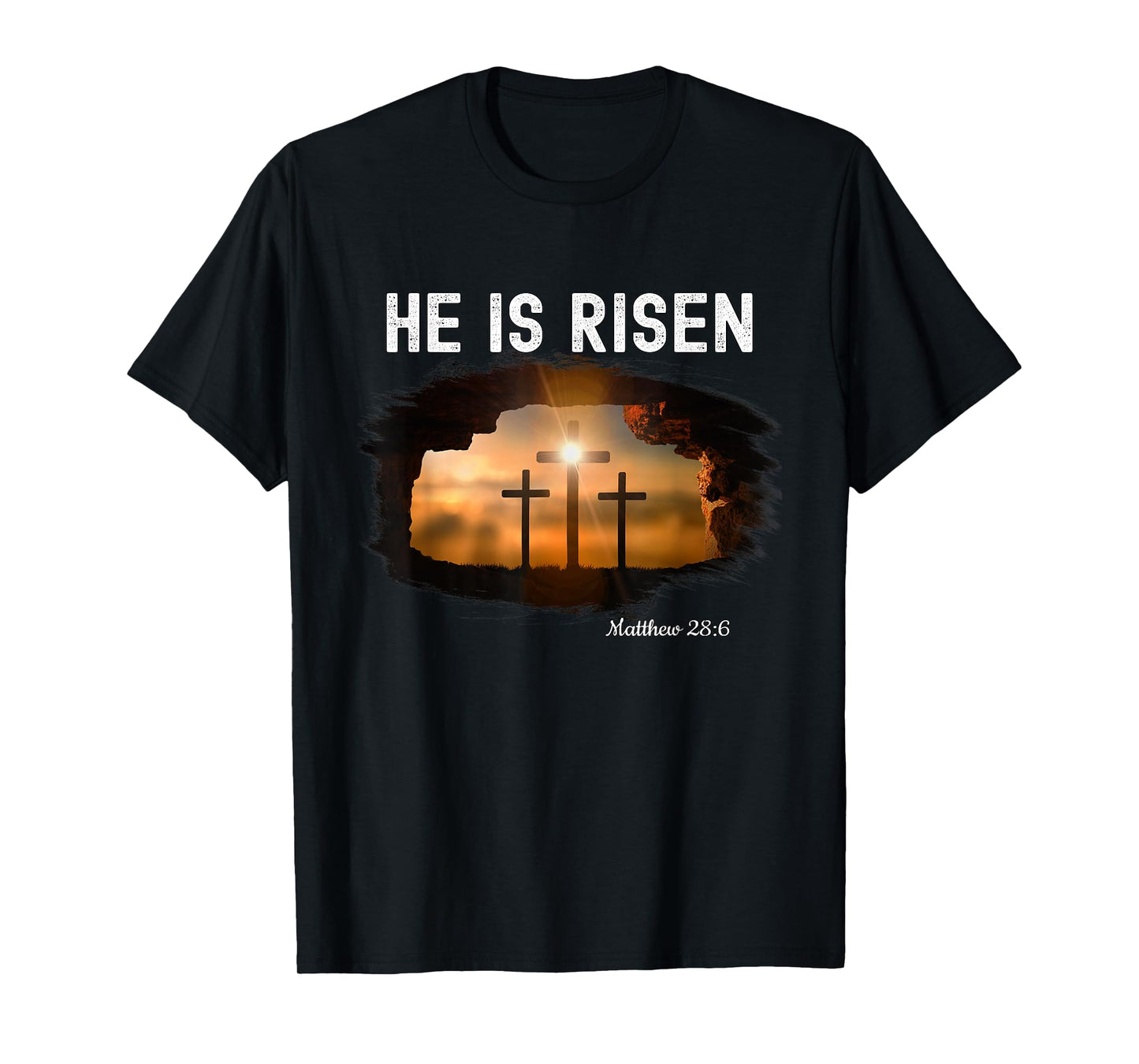 He is risen Christian Easter Jesus Matthew 28:6 T-Shirt