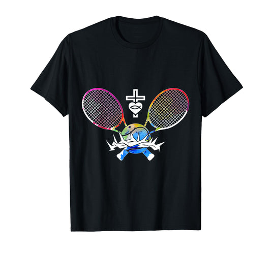 Religious Jesus Tennis Christian GOD Tennis T-Shirt