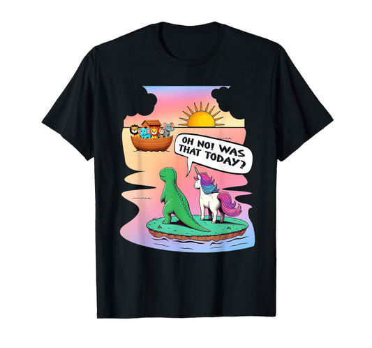 Noah Ark Unicorn Dinosaur Christian Jesus Catholics Bible T-Shirt