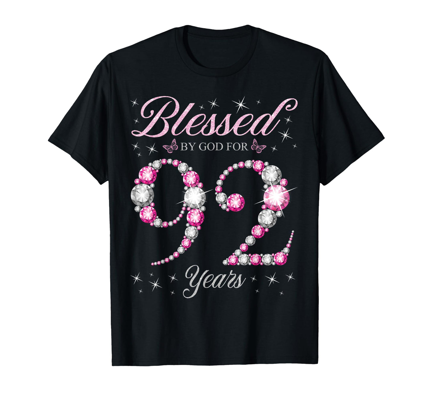 Blessed By God For 92 Years Old 92nd Birthday Party T-Shirt