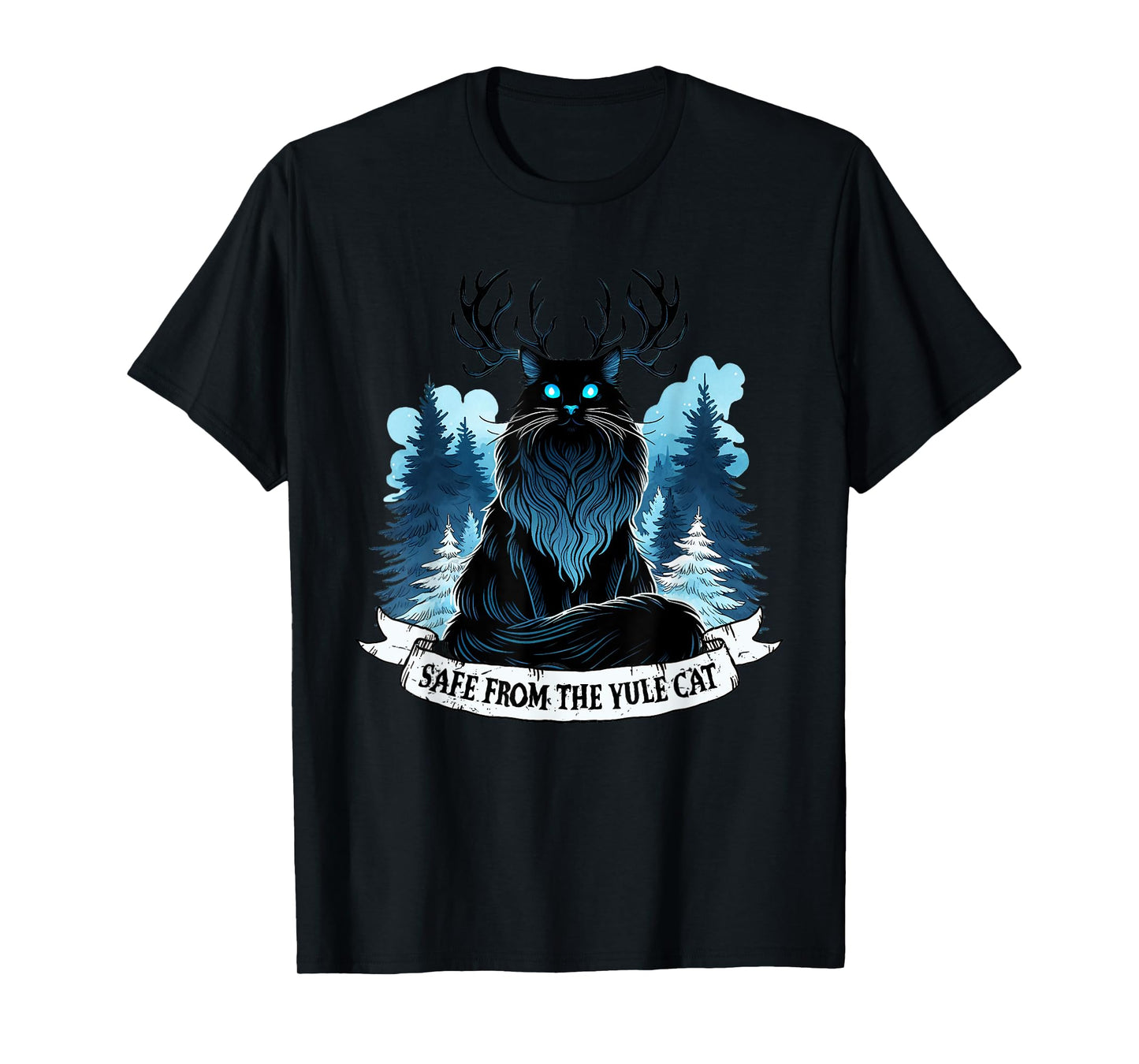 Safe from the Yule Cat Christmas Icelandic Iceland Folklore T-Shirt for Men Women Kids