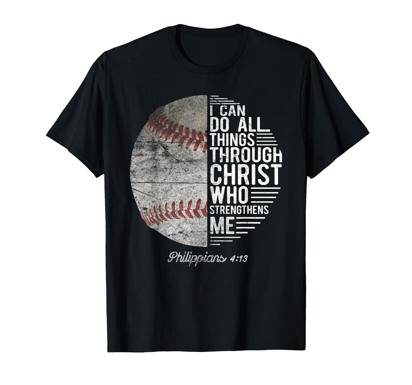 Christian Baseball Men Boys Kids Philippians Religious Gifts T-Shirt