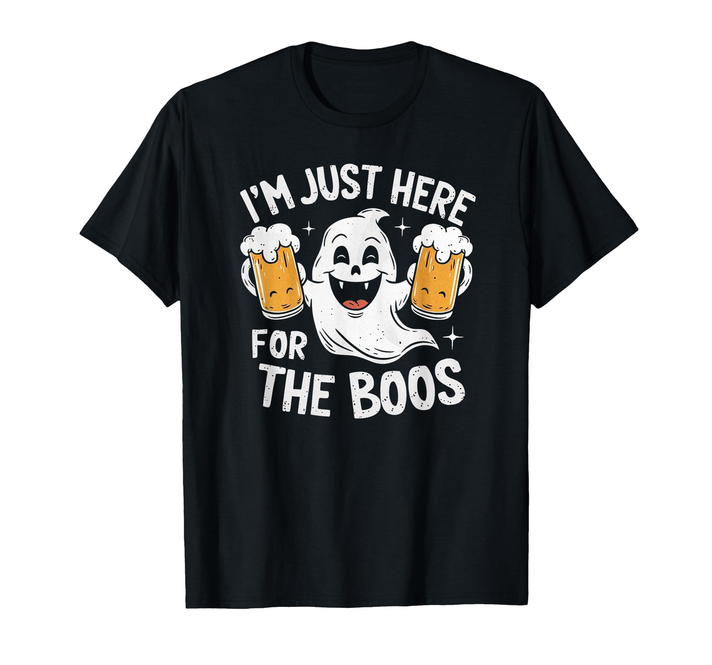 I'm Just Here For The Boos Funny Halloween Ghost T-Shirt