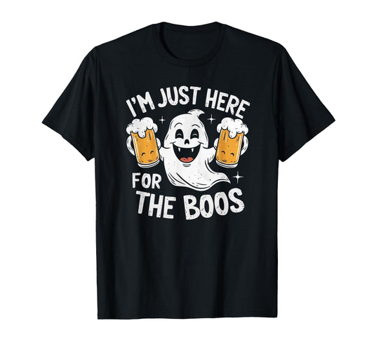 I'm Just Here For The Boos Funny Halloween Ghost T-Shirt