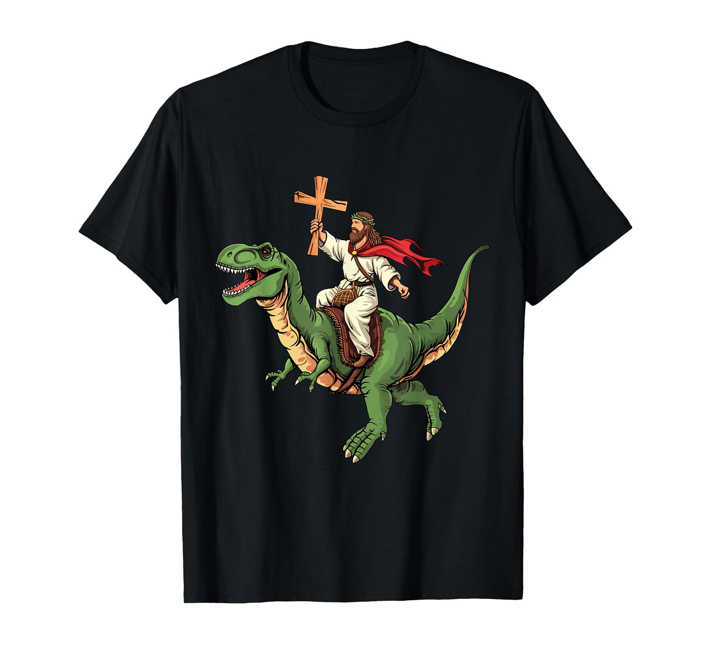 Jesus Riding Dinosaur T-Shirt