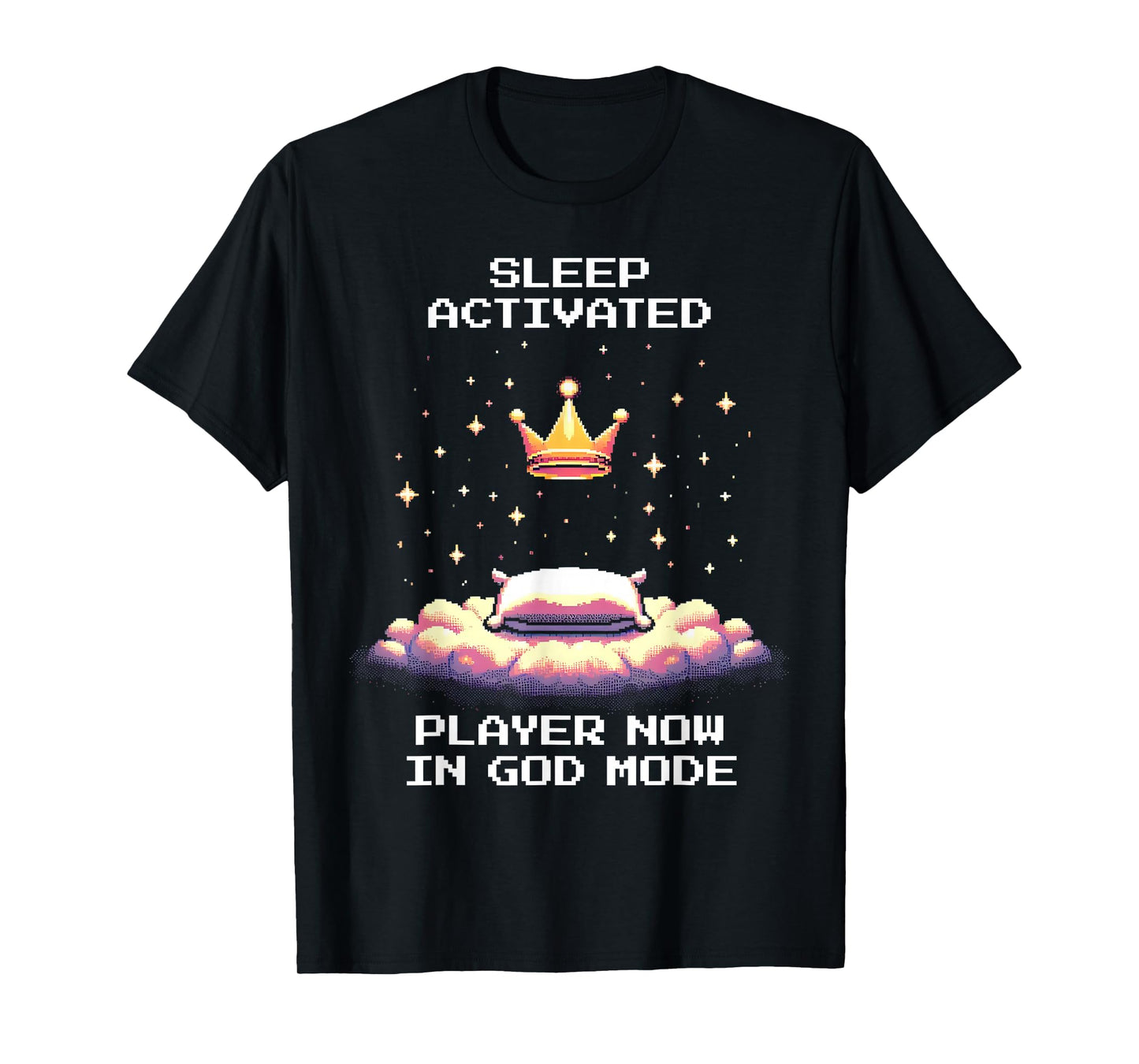 God Mode Sleep | Pixel Lucid Dream Retro Gaming T-Shirt