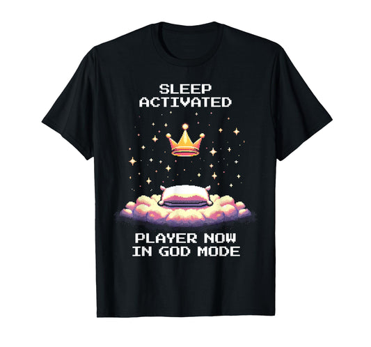 God Mode Sleep | Pixel Lucid Dream Retro Gaming T-Shirt