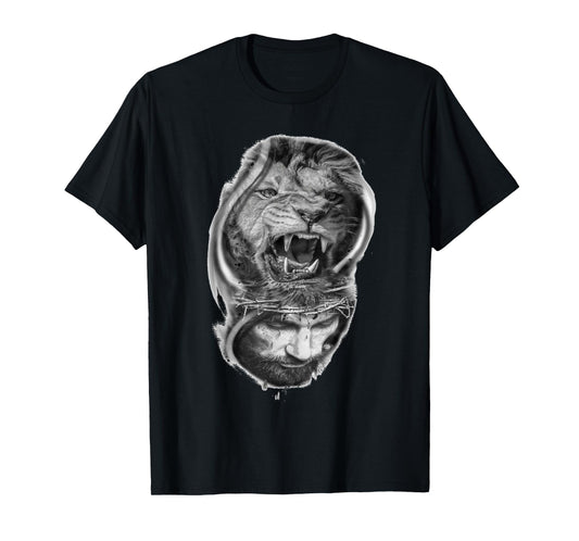 Lion of Judah and Jesus Prayer Christian T-Shirt T-Shirt