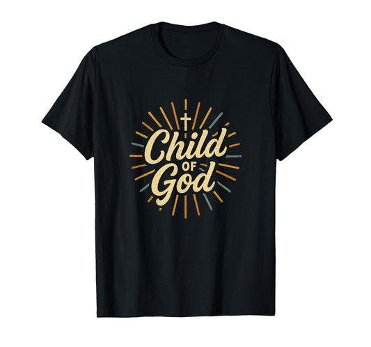 Child of God Christian Cross Faith Inspired Graphic T-Shirt