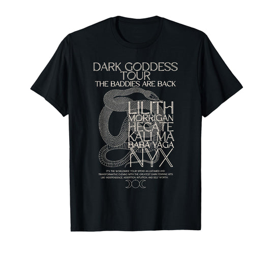 Dark Goddess Tour Nyx Lilith Hecate Morrigan Snake T-Shirt