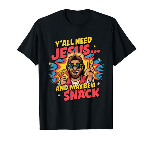 Funny Christian Shirts - Snack and Faith Driven T-Shirt