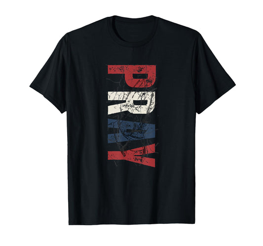 Patriotic Pray Christian USA Red White Blue Typography Item T-Shirt