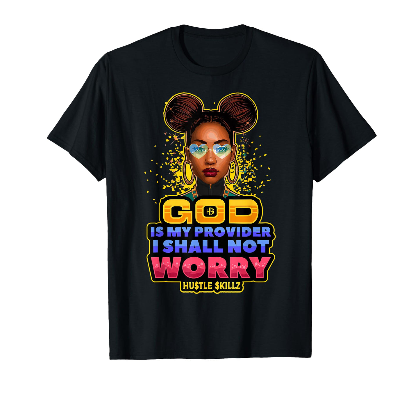 God is My Provider I Shall not Worry Melanin Queen Business T-Shirt