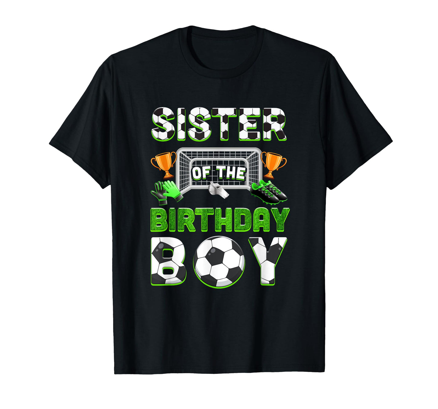 Sister Of The Birthday Boy Soccer Family Matching Party T-Shirt