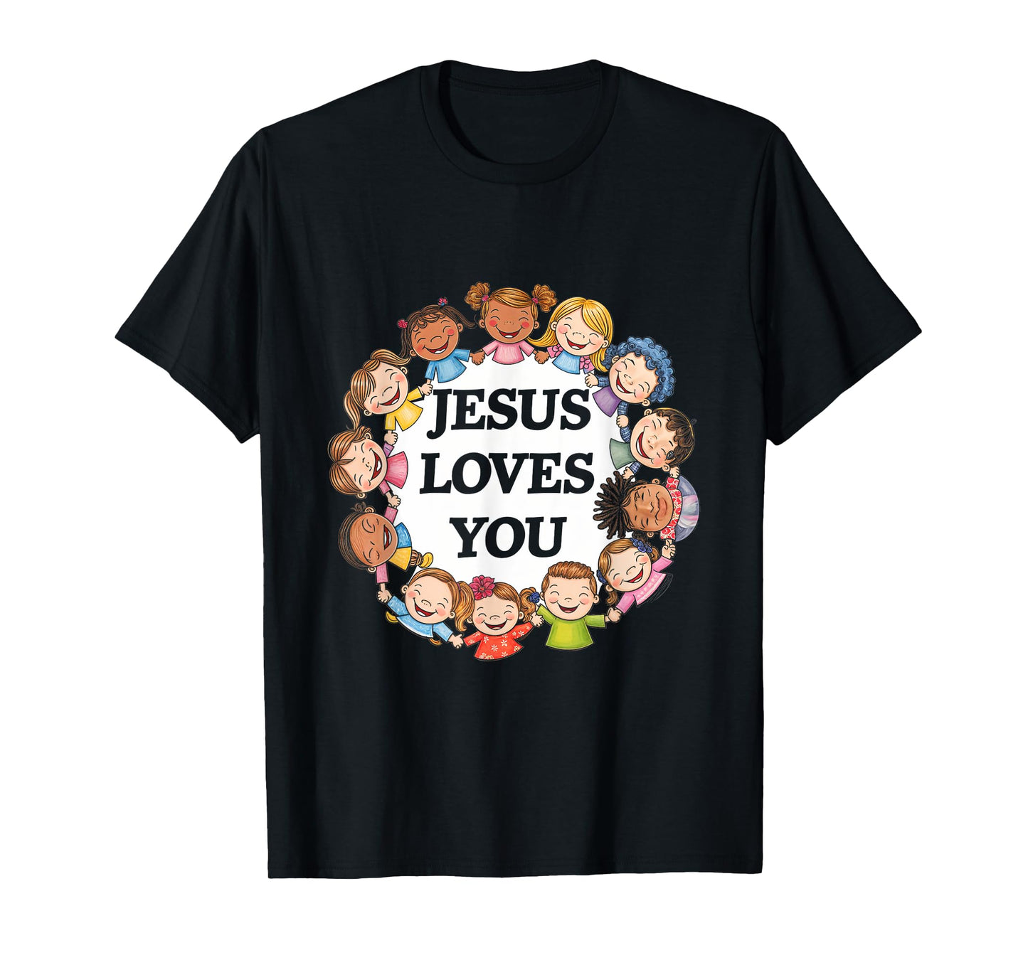 Jesus Loves You Kids Faith Children Religious Love T-Shirt