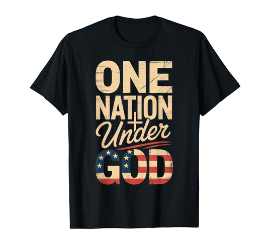 One Nation Under God July 4th Christian Patriotic T-Shirt