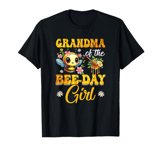 Grandma Of The Birthday Girl Bee Family Birthday Party T-Shirt