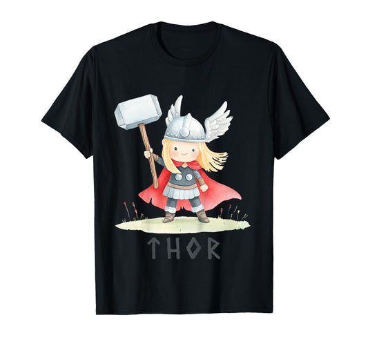 Norse mythology god Thor Viking kids boys girls T-Shirt