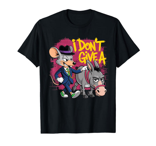 I Don't Give a Rats Ass Mouse & Donkey Funny T-Shirt